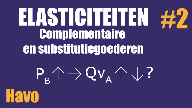 Complementaire goederen en substitutiegoederen – Elasticiteiten #2